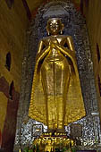 Ananda temple Bagan, Myanmar. The 9-meter-high images of standing Buddha. 